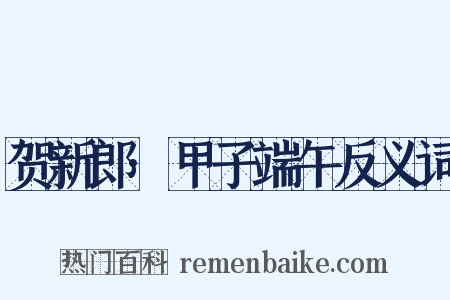 贺新郎·甲子端午反义词是什么意思的图片